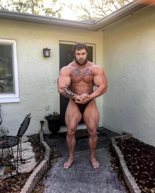 Wrestler's Face and Big Muscles
