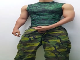 Muscle Asian Stud Bates in Tight Fitting Gear