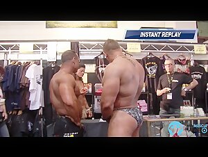 Walking around FIBO in skimpiest posers only