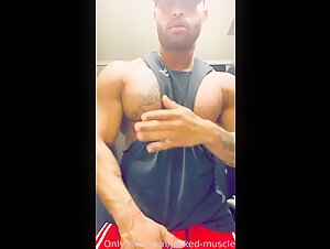 Hairy Black Muscle Shows Off