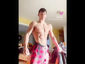 Good Morning College Ripped Teen in his PJ’s