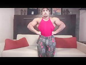 Straight Bodybuilder Flexing