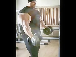 Massive Biceps Workout in tight T-Shirt (1999)