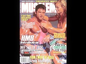 Musclemag Comes to Life - Pec-oiling of Massive 90s Golden Era Bodybuilder