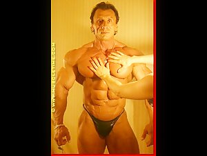 Photo Comes to Life! - Pec-oiling of Massive 90s Golden Era Bodybuilder