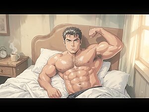 I wish Muscle God Regan Gutta invited me over & waiting for me like this in real life!